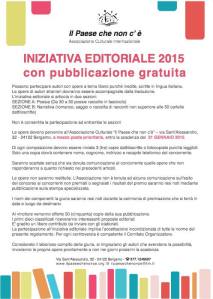 INIZIATIVA EDITORIALE 2015