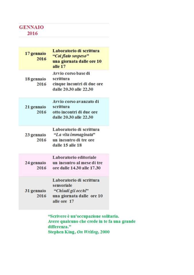 gennaio 2016 programma