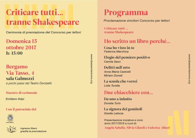 INVITO premiazione 15 ottobre 2017