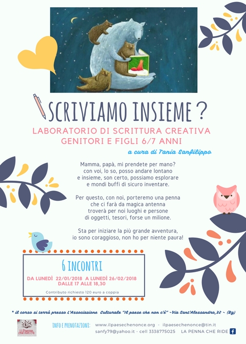volantino SCRIVIAMO INSIEME di Tania