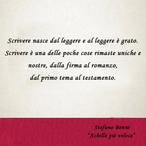 BENNI citazione sullo scrivere